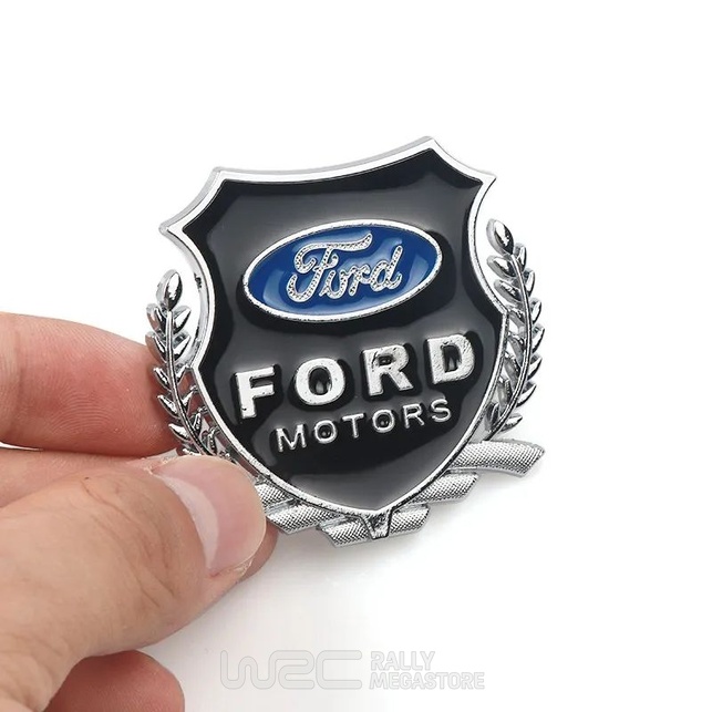 EMBLEME BOUCLIER LOGO FORD SILVER